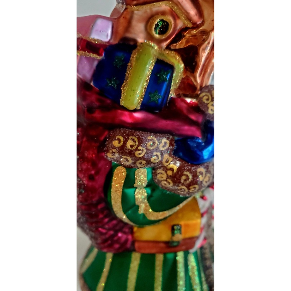 VTG Christopher Radko Ornament 1999 Christmas 8" Tall Emerald Santa 99-302-0 - Picture 14 of 16